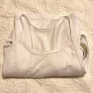 Athleta long lightweight white tank top (L)